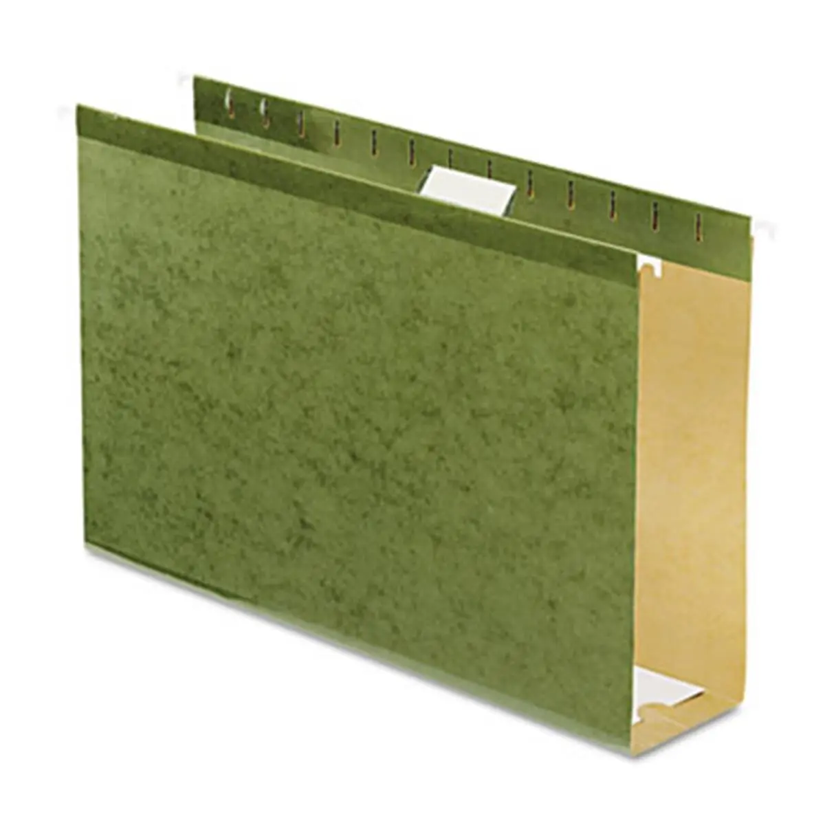 Pendaflex 4153X3 Reinforced Hanging File Folders - 3" Capacity, Kraft, Legal, Standard Green, 11 pt. Stock, Lighter Interiors, Letter Size Inserts, New Dispenser Box, 25/Bx