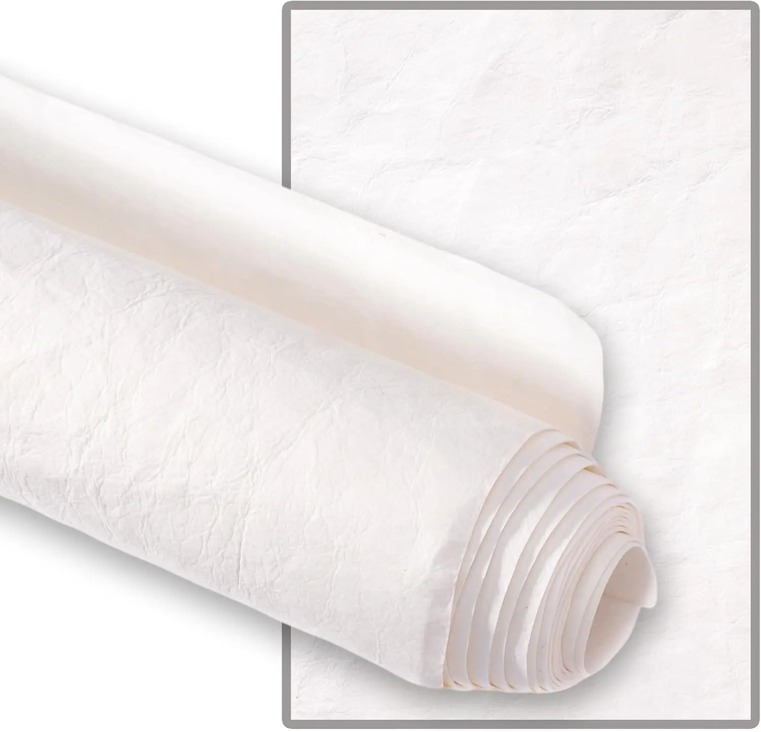 Washable Kraft Paper Roll 16.9" x 58.5", Sewable Kraft Paper Fabric for Tote Bags, Journal Covers, Planner Covers, Storage Baskets, Pouches and DIY Sewing Projects (GZ01)