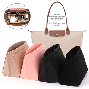 Felt Insert Bag Fits For  Handbag Liner Bag Felt Cloth Makeup Bag Support Travel Portable Insert Purse