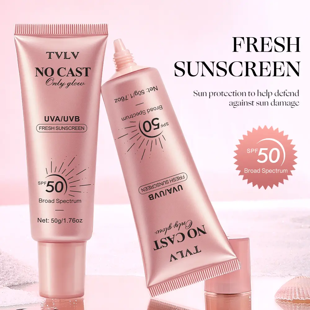 Non-Sticky Moisturizing Sunscreen Cream – Light Silky Formula, Brightening Complexion & Sun Isolation, Quick Absorb for Soft Smooth Skin, Outdoor Daily Makeup & Long UV Protection - Hot Selling Cross-border Skincare for Women, Face care, Hydrating sun cre