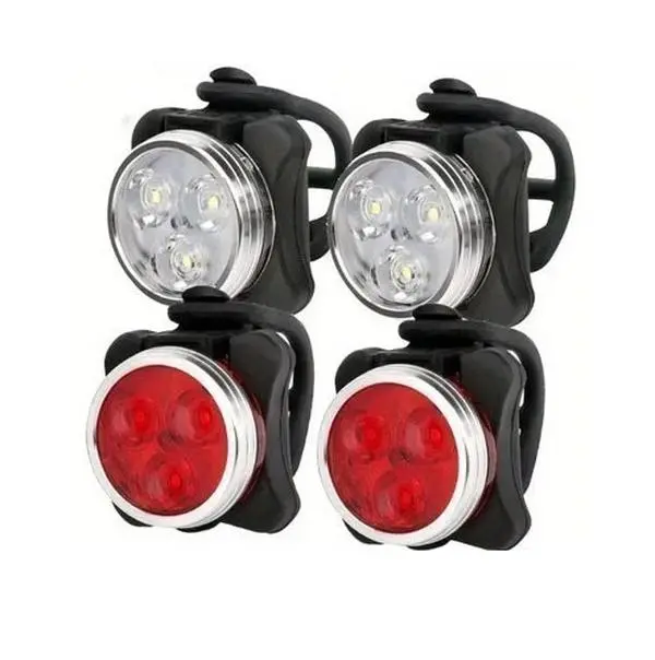 Luminous LED Bike Light Set, Sturdy & Compact USB Rechargeable Front and Rear Lights, 5-Mode Headlight Taillight for Night Cycling, Led Light, Nightlight