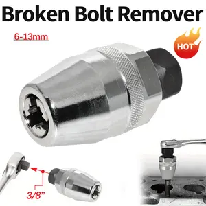 【Father's Day Gift】Broken Bolt Remover & Stud Extractor Tool (6-13mm) - 3/8" Drive Broken Screw Remover for Ratchet & Impact Wrench,For automotive, Car engine,Tool box must have