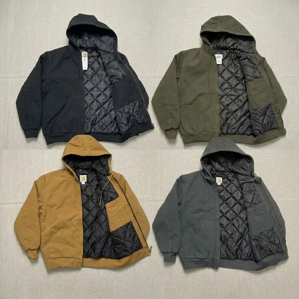 Carhartt Men’s Washed Canvas Detroit Work Jacket, Vintage Heavy-Duty Outerwear, Relaxed Cut Long Sleeve Coat, Available in 4 Colors for Jobsites & Outdoor Everyday Wear
