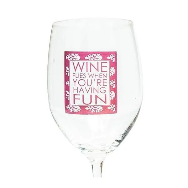 Mary Phillips Wine Flies Giftable Wine Glass Mary Phillips Wine Flies Giftable Wine Glass