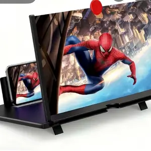 12" Screen Magnifier,3D HD Mobile Phone Magnifier Projector Screen Enlarger for Movies, Videos, and Gaming, Foldable Cell Phone