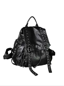 New Trendy Rivet, Fashionable Large Capacity Casual Women's Bag, Suitable for Travel Daily Commute, All Seasons Use, Fashion Durable Backpack