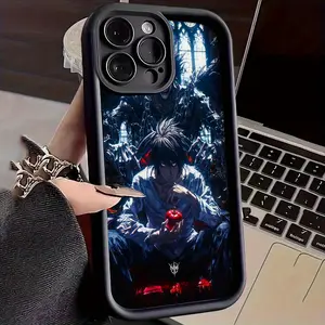 Dark Fantasy Mobile Phone Case, Featuring a Chilling Character Design And Apple Motif, Suitable for Iphone 16 15 14 13 12 11 Pro Max X  XSMAX  Models, Made of TPU Material, And Provides Shockproof Protection.