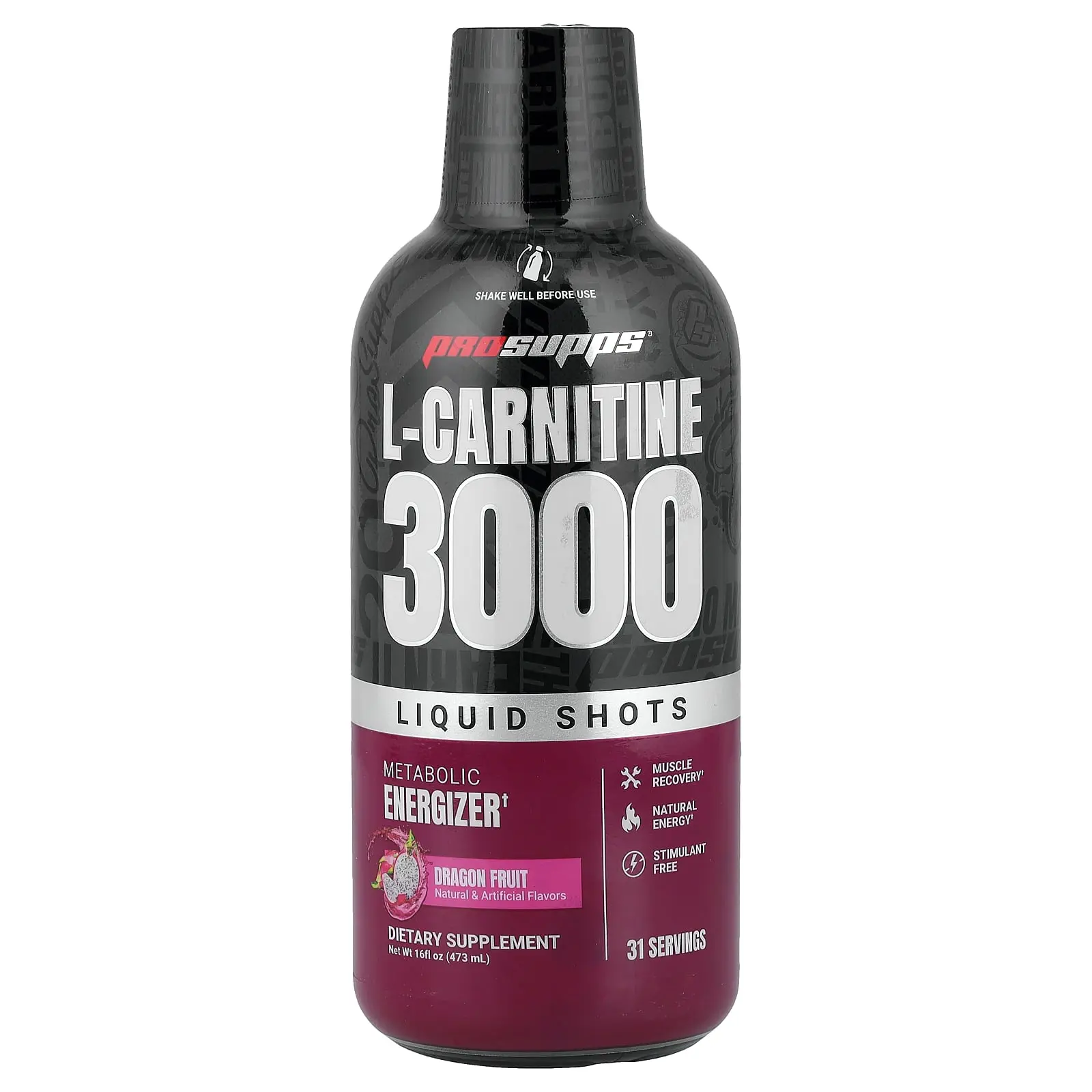 ProSupps L-Carnitine 3000, Liquid Shots, Dragon Fruit, 16 fl oz (473 ml) ProSupps L-Carnitine 3000, Liquid Shots, Dragon Fruit, 16 fl oz (473 ml)