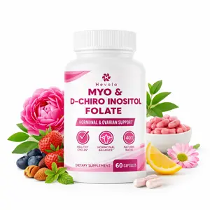 Natural Myo-Inositol & D-Chiro Inositol Capsules for Women - 40:1 Ratio, Plus Folate & Vitamin D, Supports Healthy Hormonal Balance & Regular Cycles, 30-Day Ovarian Health Support Supply