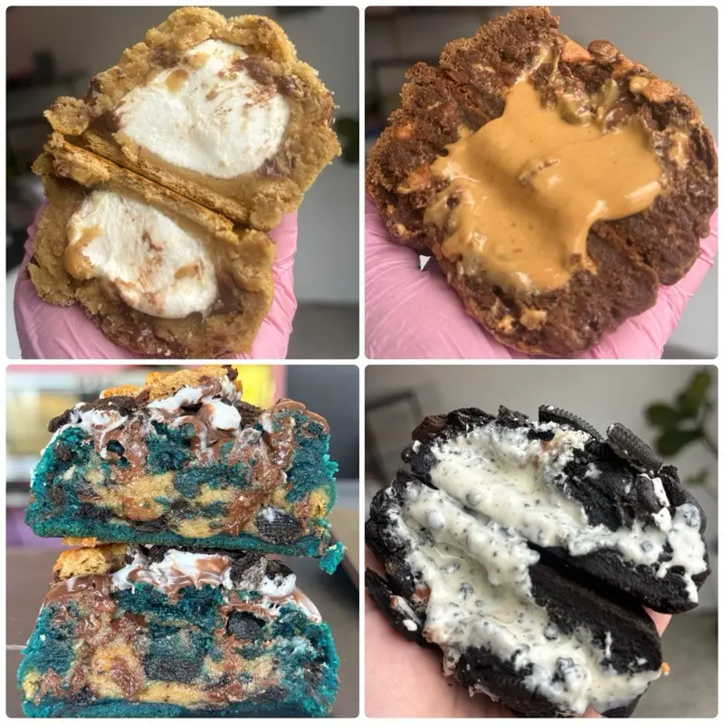 Chocolate lover box - 4 stuffed chocolate cookies
