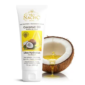 Tio Nacho Ultra-Moisturizing Frizz Control Hair Treatment with Organic Coconut Oil and Royal Jelly, Deep Hydration and Nourishment for Dry or Damaged Hair, Coconut Oil Treatment for Women, 7 oz