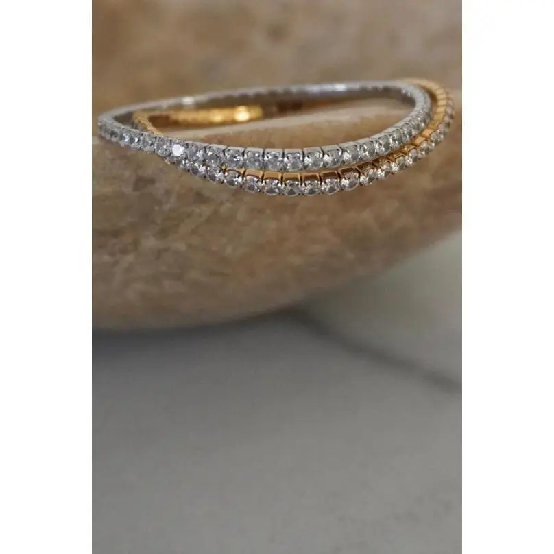 Stretchy Tennis Bracelet - Water Resistant, Lifetime Warranty, Casual Design, Unisex, Metal Coating