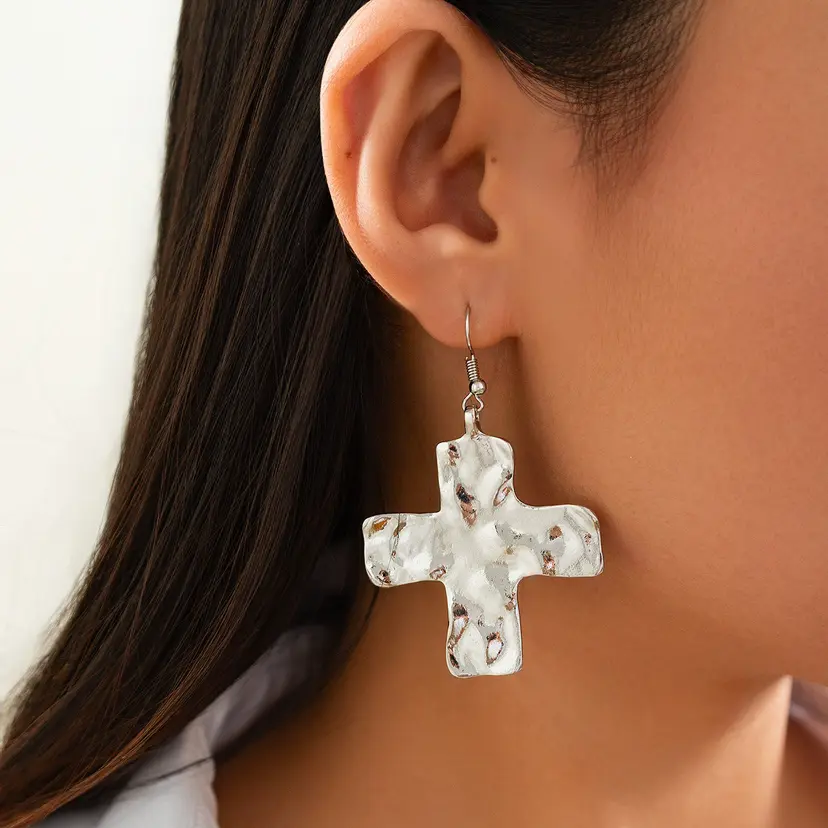 Hammered Disc Drop Earrings| Gold/Silver Tone Dangle Earrings| Minimalist Everyday Jewelry