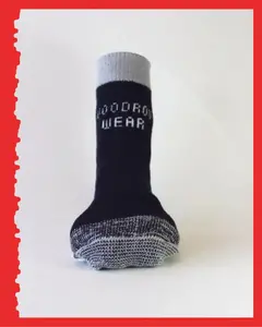 Power Paws Reinforced Foot dog sock - Black/Grey