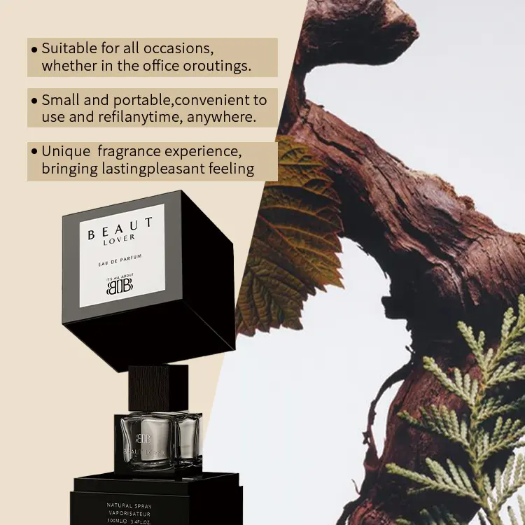 Shallow Wind Men's 50ml Luxury Wood Aromatic Perfume - High-End for Social & Outdoor Use, Long-Lasting Scent with Top Notes Sandalwood, Pine, Cardamom and Base Notes Violet, Amber