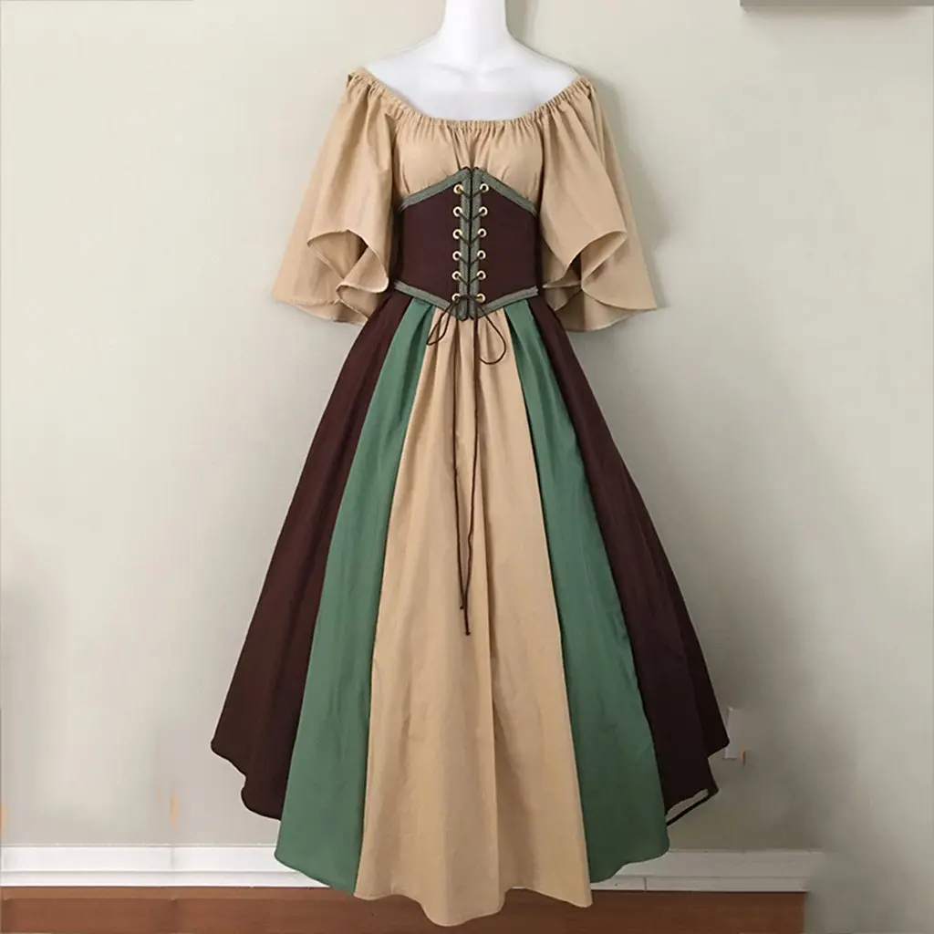 Womens Renaissance Faire Dresses Medieval Irish Traditional plus Size Dresses Ruffle over Dress Corset Retro Cosplay Gown wedding guest dresses for women Womens Renaissance Faire Dresses Medieval Irish Traditional plus Size Dresses Ruffle over Dress Corset Retro Cosplay Gown wedding guest dresses for women