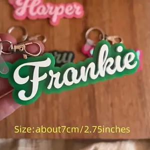 1 Custom Acrylic Name Tag, Personalized English Letter Keychain, Colorful Two-Tone Double-Layer 3D Design, for Backpack Decoration And Daily Gifts for Christmas Parties And Celebrations