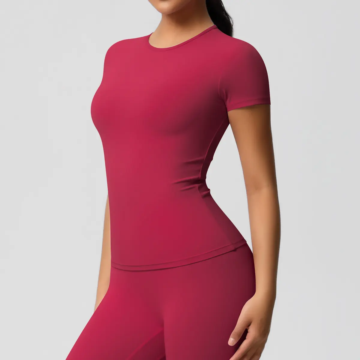 7103 Short Sleeve   Crimson