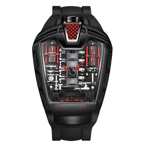 Racing Sports Cyberpunk Style Watch with Innovative Dial Design for Futuristic Look and Versatile Use