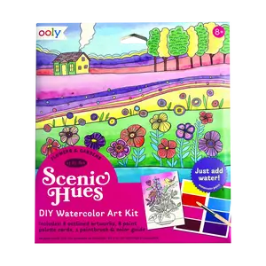 Scenic Hues DIY Watercolor Art Kit - Flowers and Gardens