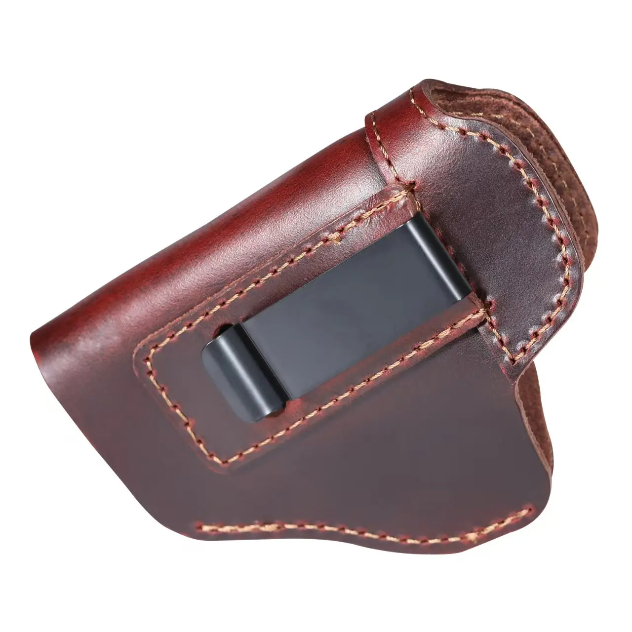 IWB Left-hand Leather Holster Universal Leather  Holster - Fits Glock 17 19 26 43, S&W M&P Shield, Springfield XD/XDS/XDM & Sig Sauer P220/P226/P229
