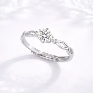 New Emery Silver Moissanite Ring S925 0.5 CT - Round Cut - Lore Jewelry