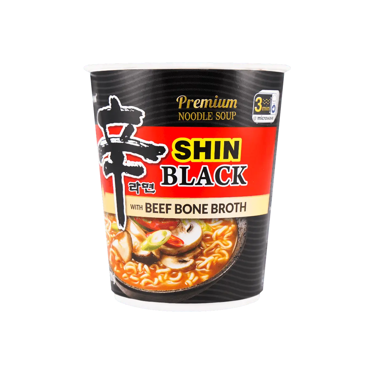 NONGSHIM Black Spicy Ramyeon Cup 101g - Authentic Korean Instant Noodles