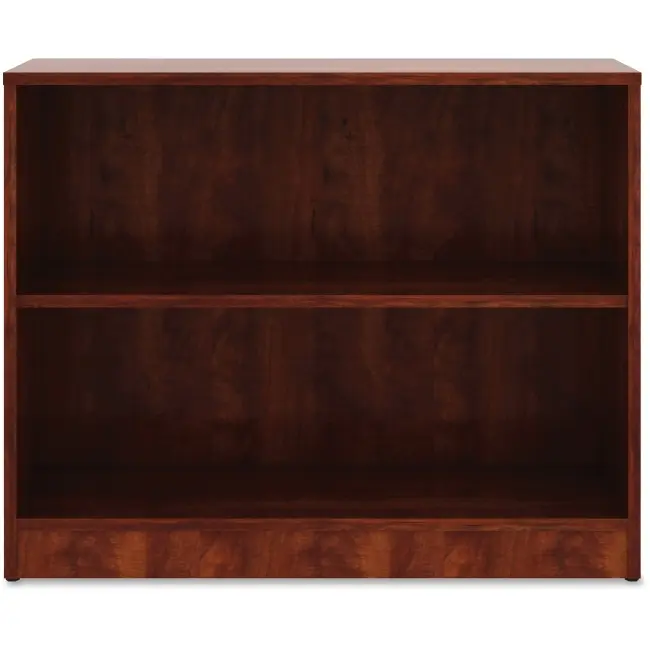 212 MAIN Cherry 2-Shelf Bookshelf - Adjustable Shelves, Contemporary Design, 1-Piece Back, Commercial Office Furniture Storage Unit