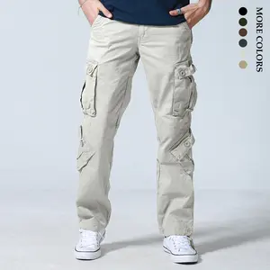 Match Men's Plain Cargo Pants,Street Trendy Baggy Straight Leg Trousers for Men,Mens Pants,Men's Bottoms Clothes for All Seasons, Casual Minimalist Outfits Menswear