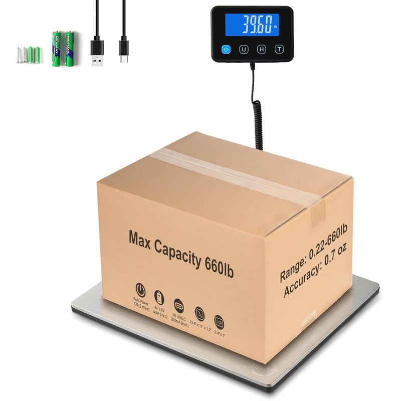 660lbs Heavy Duty Digital Shipping Scale - 0.7oz High Accurate ...