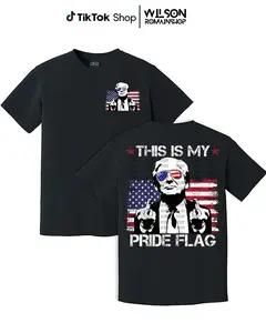 Trump This Is My Pride Flag Shirt For Men - For Women, Make America Great Again Sweatshirt, Funny Trump Gift Hoodie, Casual Cotton Top