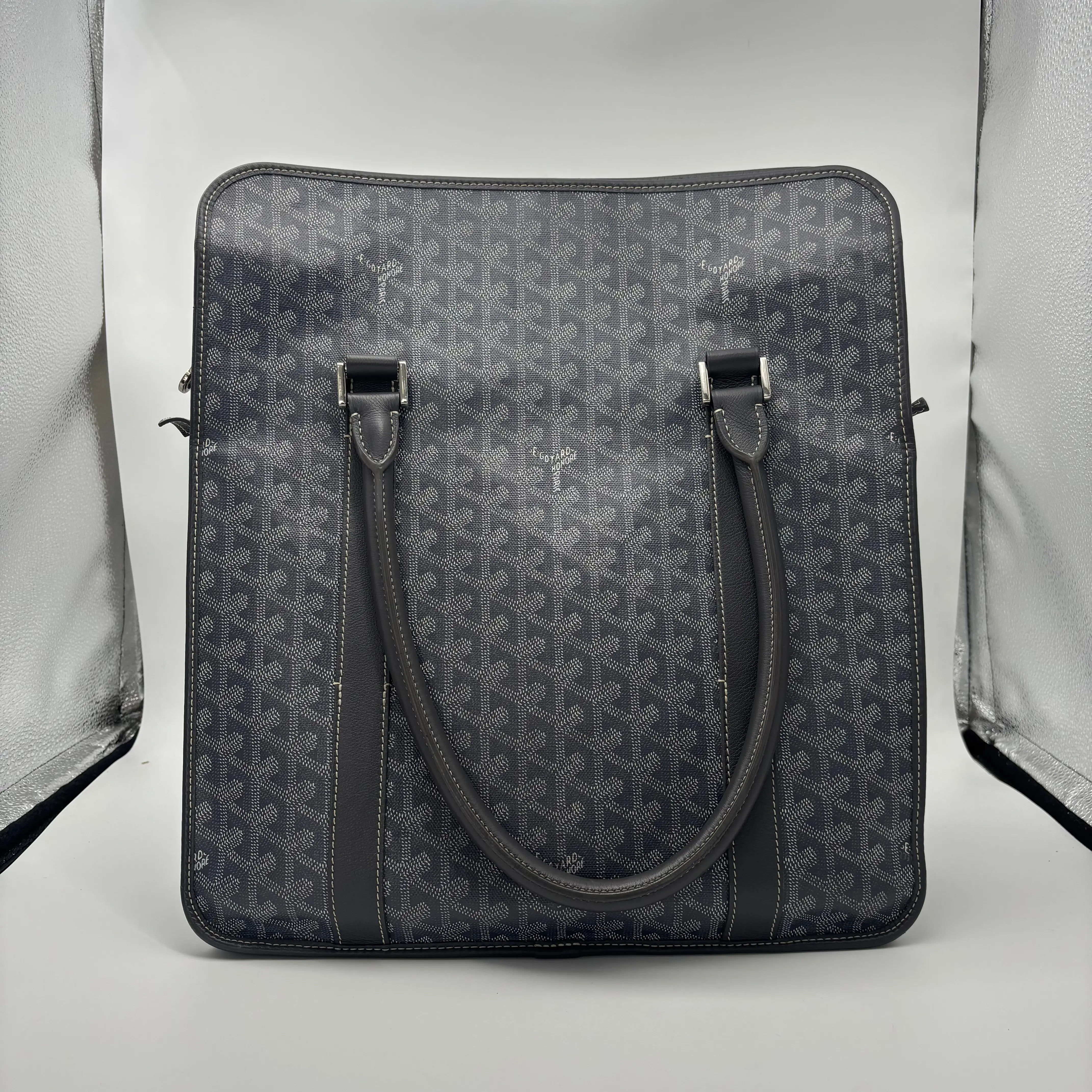 Pre-owned Goyard Grey Voltaire Vertical Briefcase/Tote Bag