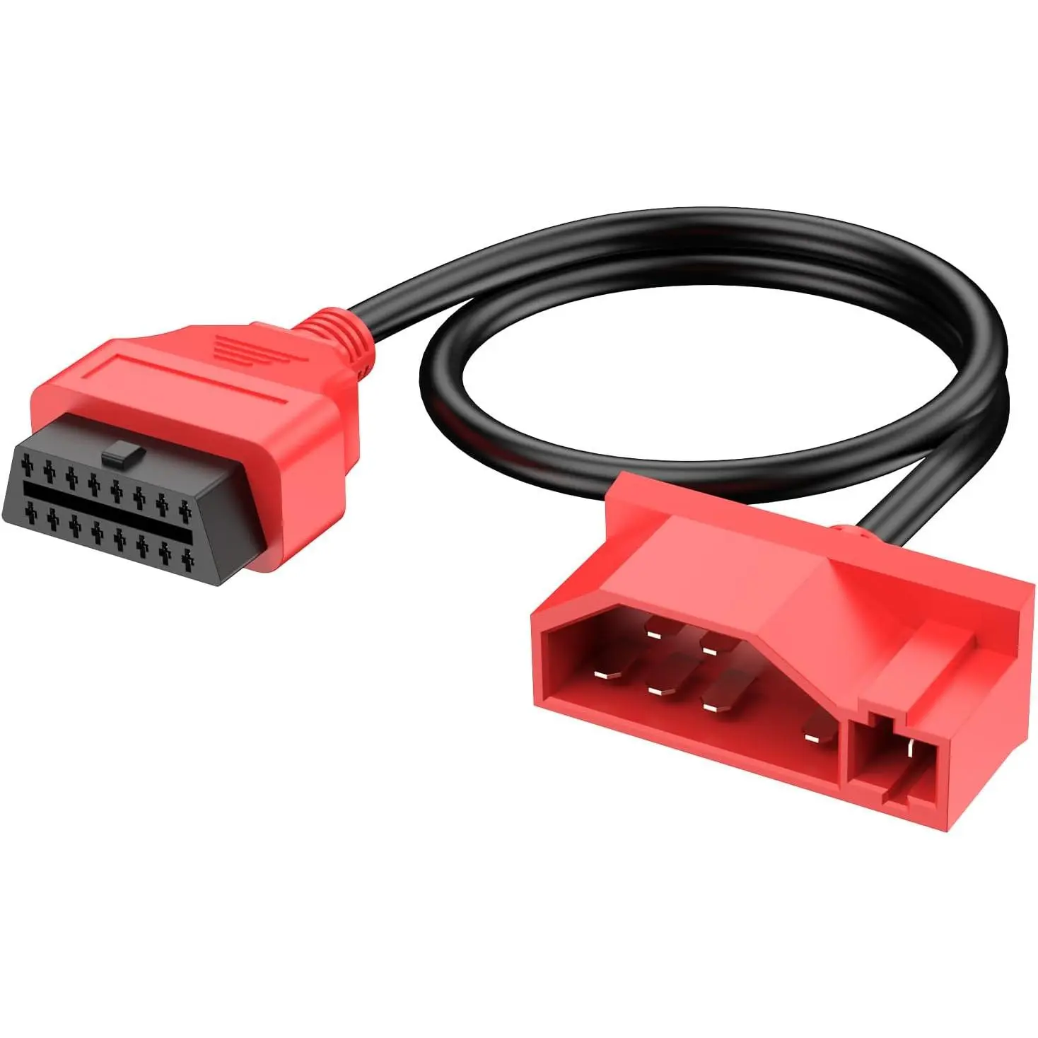 7 Pin OBD1 to OBD2 Adapter Cable for Ford, 7Pin OBD1 to 16 Pin OBD2 Diagnostic Cable, Fit for Ford Vehicles with 7Pin Port, Work with Scan Tool and Code Reader, None, Car Repair, Plug & Play, Vehicle-Specific Fit, 7 Pin To 16 Pin, Two Ports