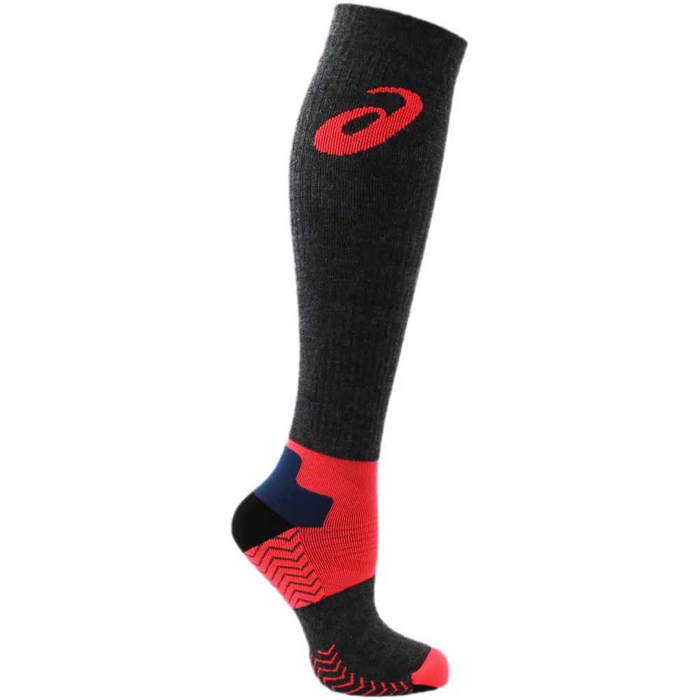 ASICS Womens Compression Wool Knee High Socks Running Athletic Knee High - Grey