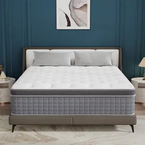 CHEHOON Twin Full Queen King Mattress in a Box 12/14 Inch Hybrid Mattresses Mother'sDaygift Memory Foam Zoned Support Springs Pressure Relief  Breathable Fabric  Motion Isolation Hotel Bed Family Gift