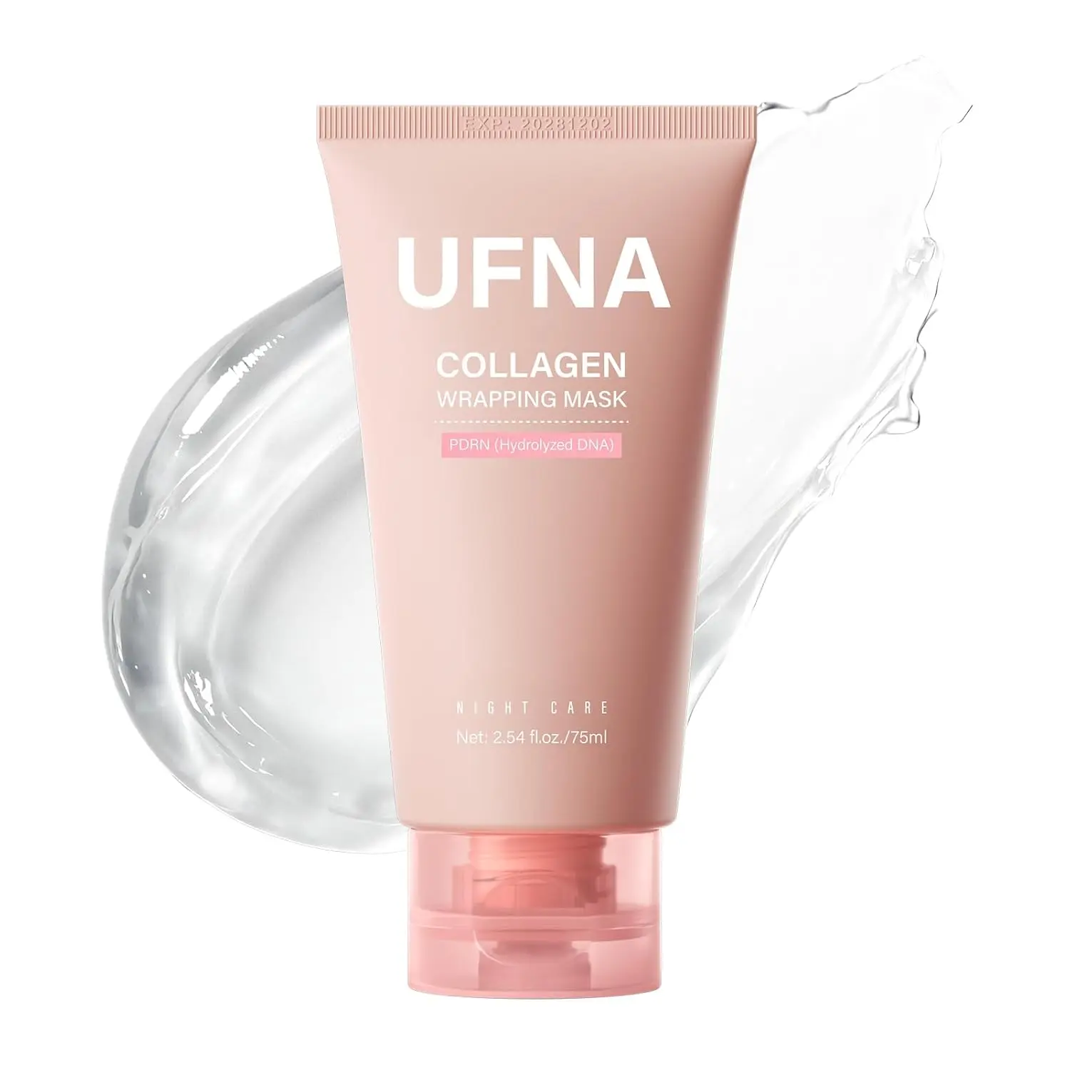 UFNA Overnight Wrapping Facial Mask with PDRN Rose Extract, Cleansing Formula that Firms & Hydrates for Smoother Skin & Reduced Dullness - 75ml