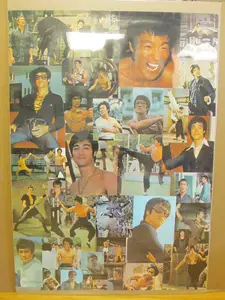 vintage 1974 Bruce Lee collage poster 8166