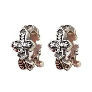 Sturdy Crosses Earring Men's Punk Accessory Metal Gothic Jewelry