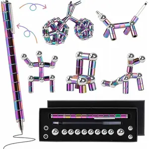 Magnetic Fidget Pen Teen Gifts - Valentines Day Gifts Easter Basket Stuffers For 13 14 15 16 17 18 Year Old Boys Girls,Cool Gadget Things Gel Pens Stress Relief Fidget Toy Office Desk Accessories