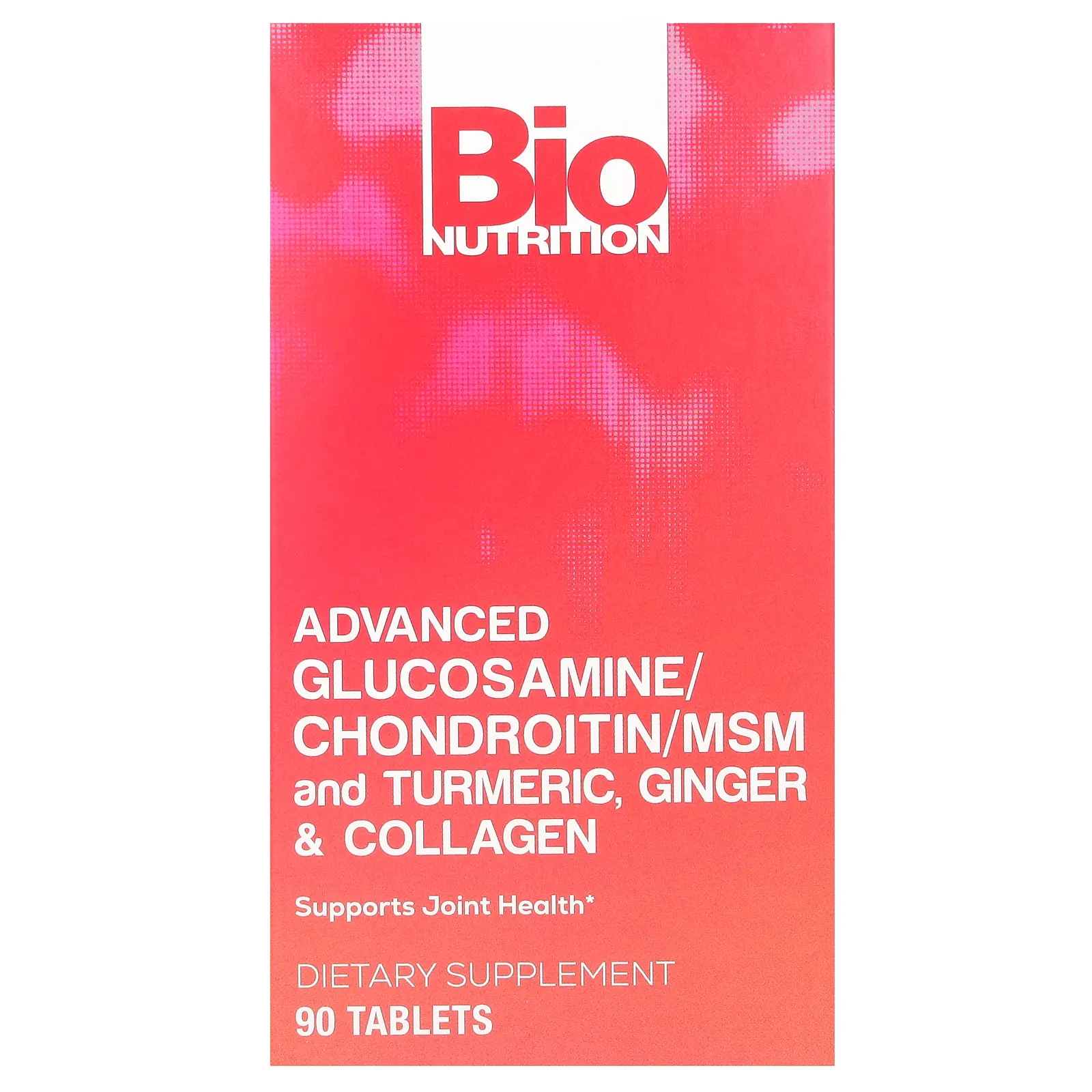 Bio Nutrition Advanced Glucosamine/Chondroitin/MSM and Turmeric, Ginger & Collagen, 90 Tablets | HSA/FSA Eligible