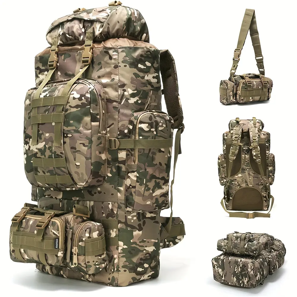 100L Camping Hiking Backpack Molle Rucksack Camping Backpacking Daypack