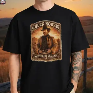 RIP Chuck Norris Shirt, Western Legend Shirt, Chuck Norris Memorial T-Shirt, Sweatshirt, Hoodie P6X