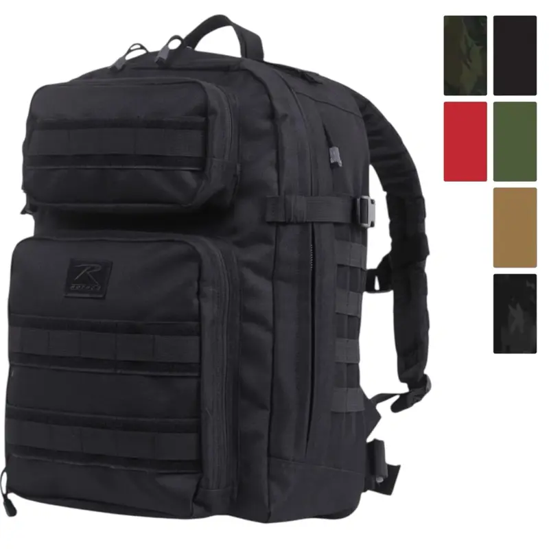 ROTHCO Fast Mover Tactical Backpack for Adults, 34L Solid & Camo 600D Polyester MOLLE Pack, Hydration Ready for Range, Hiking & Wilderness, Hydration Backpack, 2 Concealed Side Pockets, Adjustable Shoulder Strap, 9 Inch X 12 Inch X 19 Inch