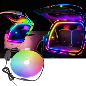 Neon LED Trunk Light, Flexible Embedded Strip, APP Color Control, 157.48 Inch, Car Rear Signal Sync, Perfect for Parties and Camping