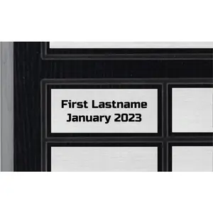 Custom Employee of the Month Appreciation Award Plaque with Extra Name Plate