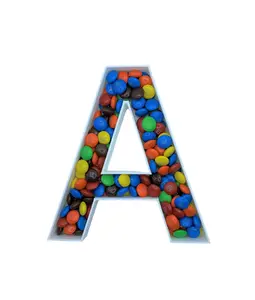 Fillable Uppercase Letters 3D Printed PLA 6 1/2 x 6 x 1 inch Personalized Gift For Mom Birthday Valentine Graduation Unique Party Decor