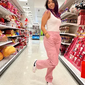 Jaclyn Cargo Pants- pink