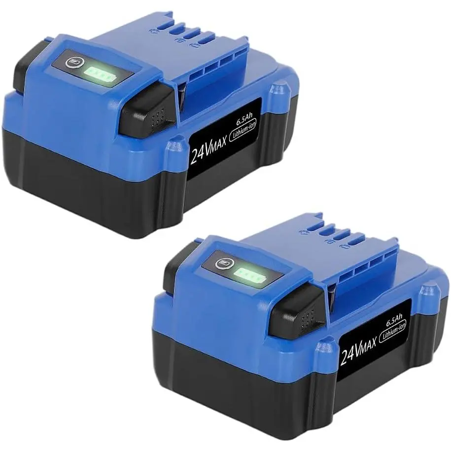 2 Pack 24V 6500mAh  Replacement for Kobalt 24 Volt Max KB624-03 KB524-03 KB424-03 KB224-03 KB124-03 0673802 1051230 Lithium Ion Cordless Tools  (NOT Fit Snow Joe &Sun Joe 24V Tools)