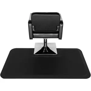 OmySalon 1/2'' Thick Anti Fatigue Mat for Hairstylist Standing, 3'x5' Barber Floor Matt with Square Cut Out for Salon Styling Chair, Hair Cutting Hairdressing Equipment