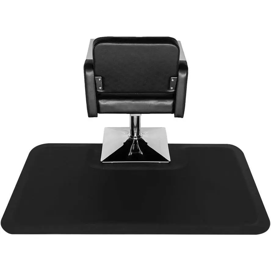 OmySalon Ergonomic Commercial Salon Floor Mat, 0.5in Thick Anti-Fatigue, 3'x5' Barber Option with Square Cutout for Stylists & Chair Equipment